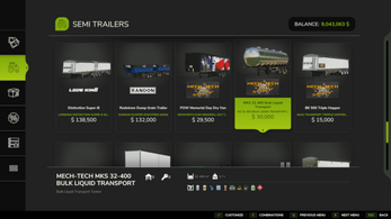 MKS 32-400 Bulk Liquid Transport Image