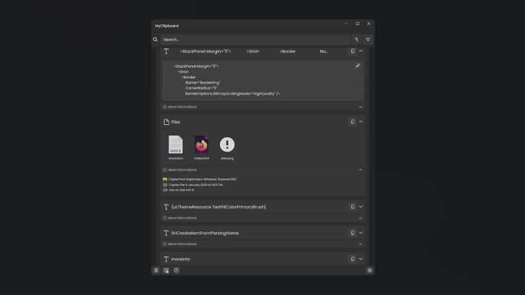 MyClipboard screenshot