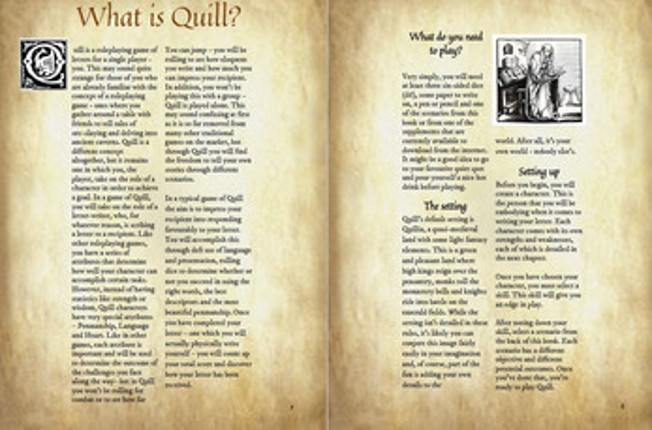 Quill: A Letter-Writing Roleplaying Game for a Single Player screenshot