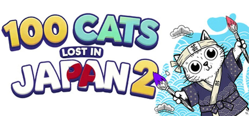 100 Cats Lost in Japan 2 Find & Color Image