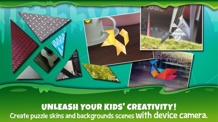 Kids Learning Puzzles: Halloween - Tangram Building Blocks Make Your Brain Pop Image