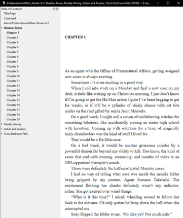 Preternatural Affairs, Books 4-7: Shadow Burns, Deadly Wrong, Ashes and Arsenic, Once Darkness Falls screenshot