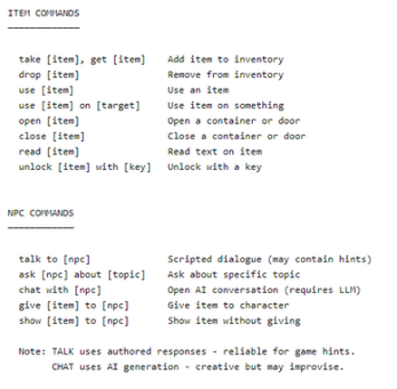 Questora Adventure Game Engine with AI screenshot