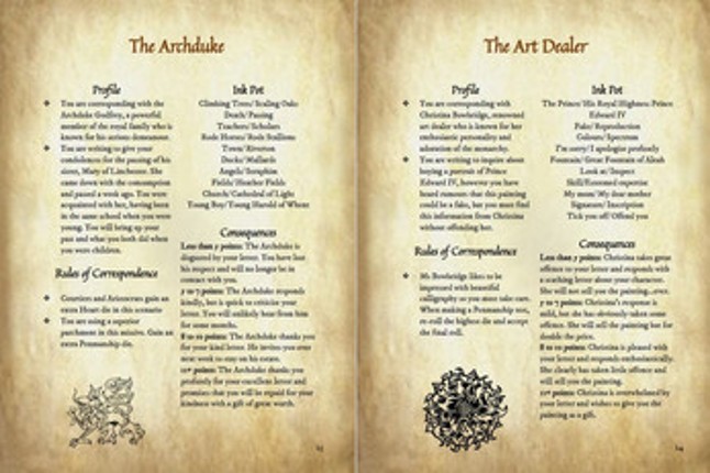 Quill: A Letter-Writing Roleplaying Game for a Single Player screenshot
