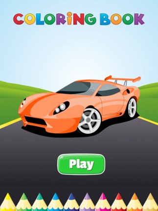 Race Car Coloring Book Super Vehicle drawing game screenshot