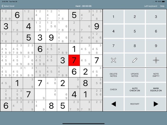 Sudoku classic. screenshot