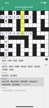 Fill-In Crosswords screenshot
