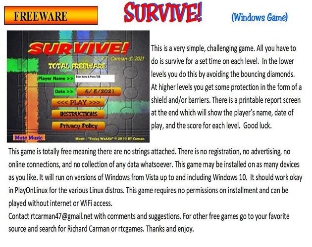 Games like SURVIVE!