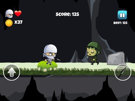 Ninja vs Zombie - Fun Jump , Run & Fight Adventure screenshot