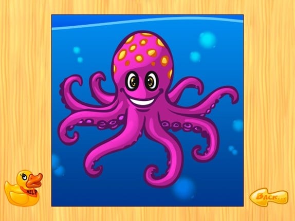 Ocean Animals Puzzle – Funny baby first block sea animal puzzles for kids and toddlers including pets coloring book Image