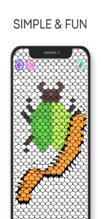 Sequin by Number Live Coloring Image
