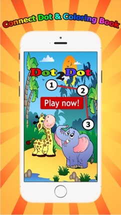 Animals Dot to Dot Coloring Book for Kids grade 1-6: coloring pages learning games screenshot
