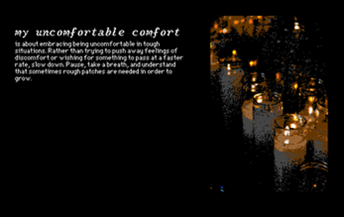 my uncomfortable comfort. Image