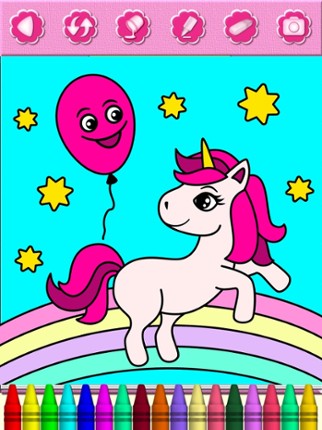 Pony Unicorn Coloring Book screenshot