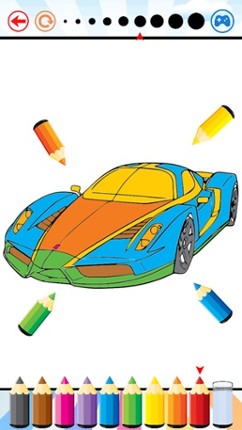 Race Car Coloring Book Super Vehicle drawing game screenshot