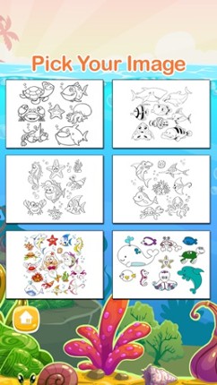 Sea Animals Coloring Pages for Preschool and Kindergarten HD Free screenshot