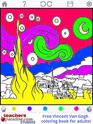 Van Gogh Paintings - Coloring Book for Adults Image