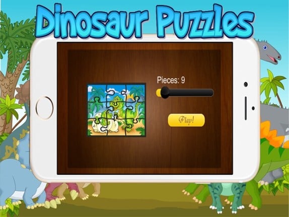 Dinosaur Jigsaw Puzzle Kids 7 to 2 years Old Games Image