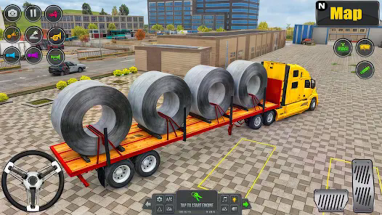 America Cargo Truck Driving 3D Image