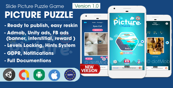 Games like Slide Picture Puzzle - Unity Complete Project