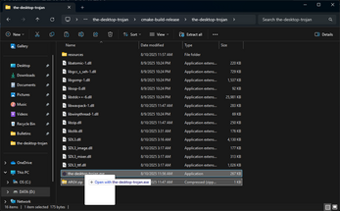 The Desktop Trojan screenshot