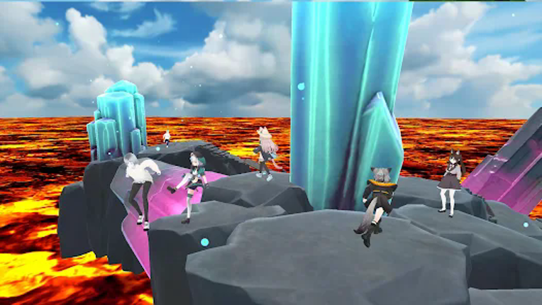 The floor is lava game parkour Image