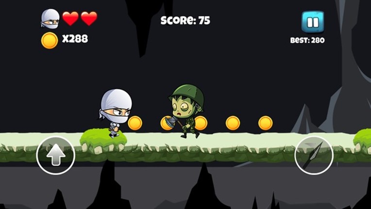 Ninja vs Zombie - Fun Jump , Run & Fight Adventure screenshot