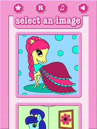 Pony Unicorn Coloring Book Image