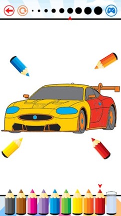 Race Car Coloring Book Super Vehicle drawing game screenshot