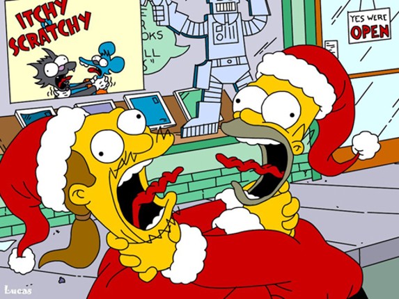 Simpsons Christmas Jigsaw Puzzle Image