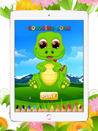 Dinosaur Cute Coloring Book: Paint & Draw for Kids Image