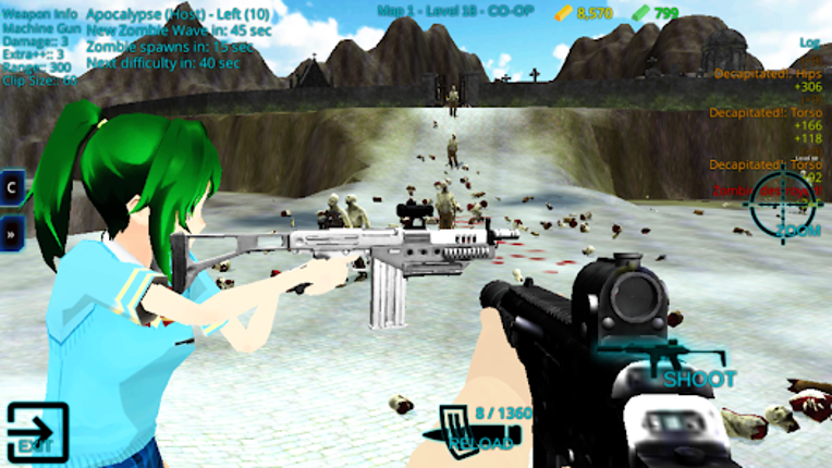 Yandere Zombie Shooter Online screenshot