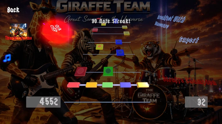 Giraffe Champion: The Rock Music Game screenshot