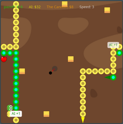 Snake Game with Two Snakes and Extra Features screenshot