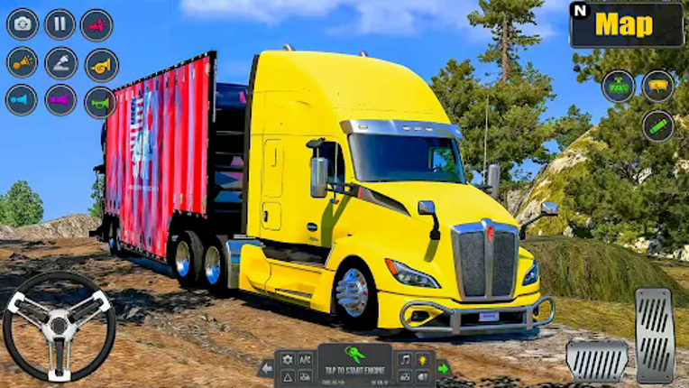 America Cargo Truck Driving 3D Image