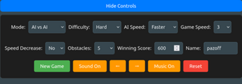 Snake Game with Two Snakes and Extra Features screenshot