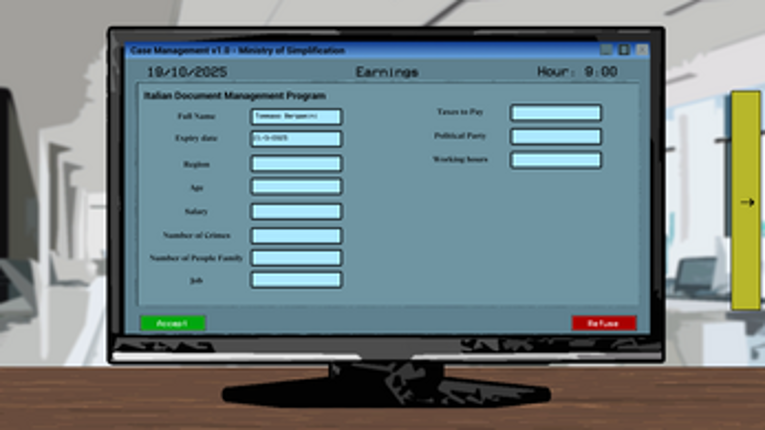 Ansia (Satirical Bureaucracy Simulator) screenshot