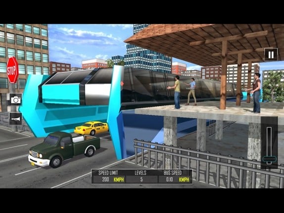 Futuristic Bus Driving Tour 3D Image