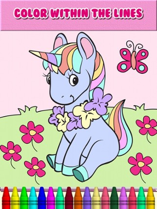 Pony Unicorn Coloring Book screenshot