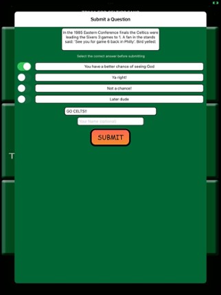 Trivia Game for Celtics Fans Image