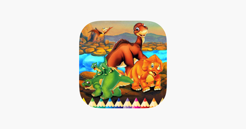 Dinosaur Cute Coloring Book: Paint & Draw for Kids Image