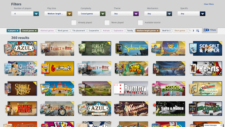 Board Game Arena screenshot