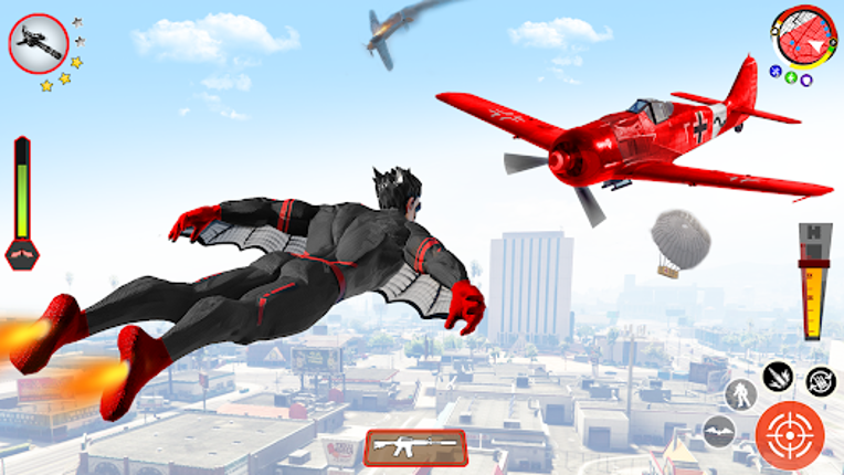 Flying Bat Robot Bike Game screenshot