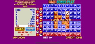 Keno Bonus Play Image