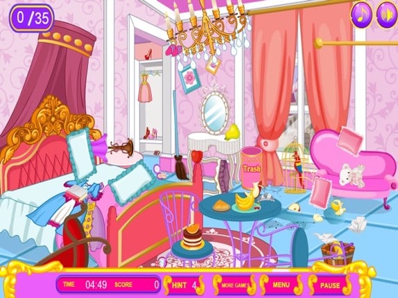 Princess Cleaning Rooms Game screenshot