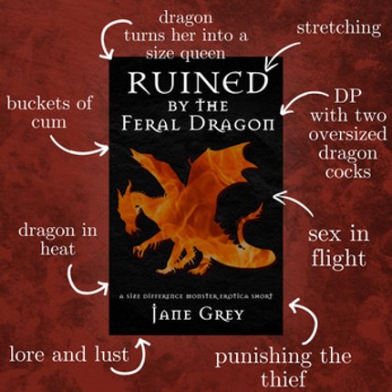 Ruined by the Feral Dragon: A Size Difference Monster Erotica Short Story Image