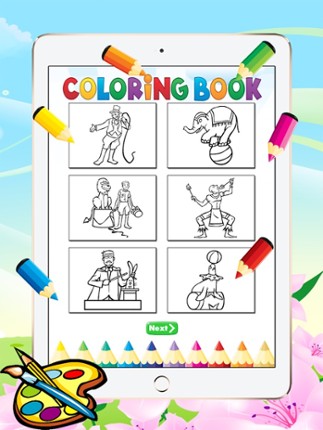 Circus Coloring Book for Kids - Toddlers drawing free games screenshot