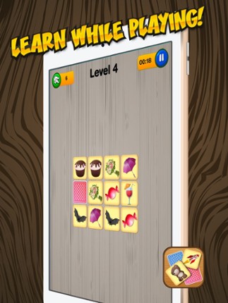 Flash Cards Memory Game – Educational and Fun Activity Challenge to Match Card Pair.s screenshot