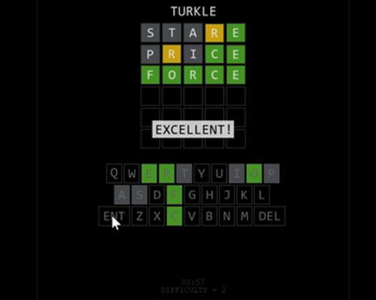 Turkle - a more challenging Wordle Image