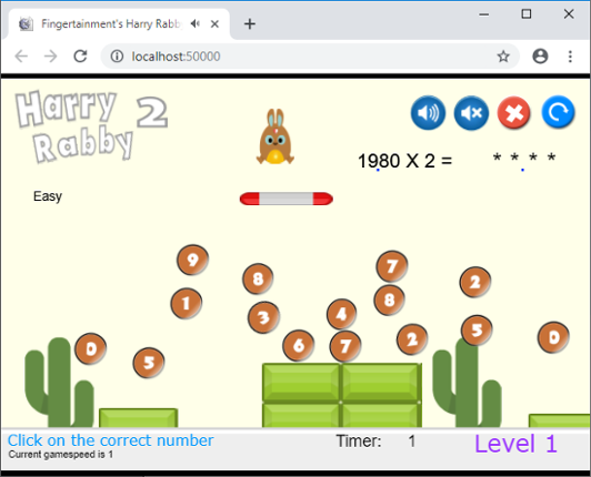 HarryRabby2 Multiplication with 2 Decimals FREE Game Cover